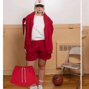 PARKE Red Terry sweat Shorts